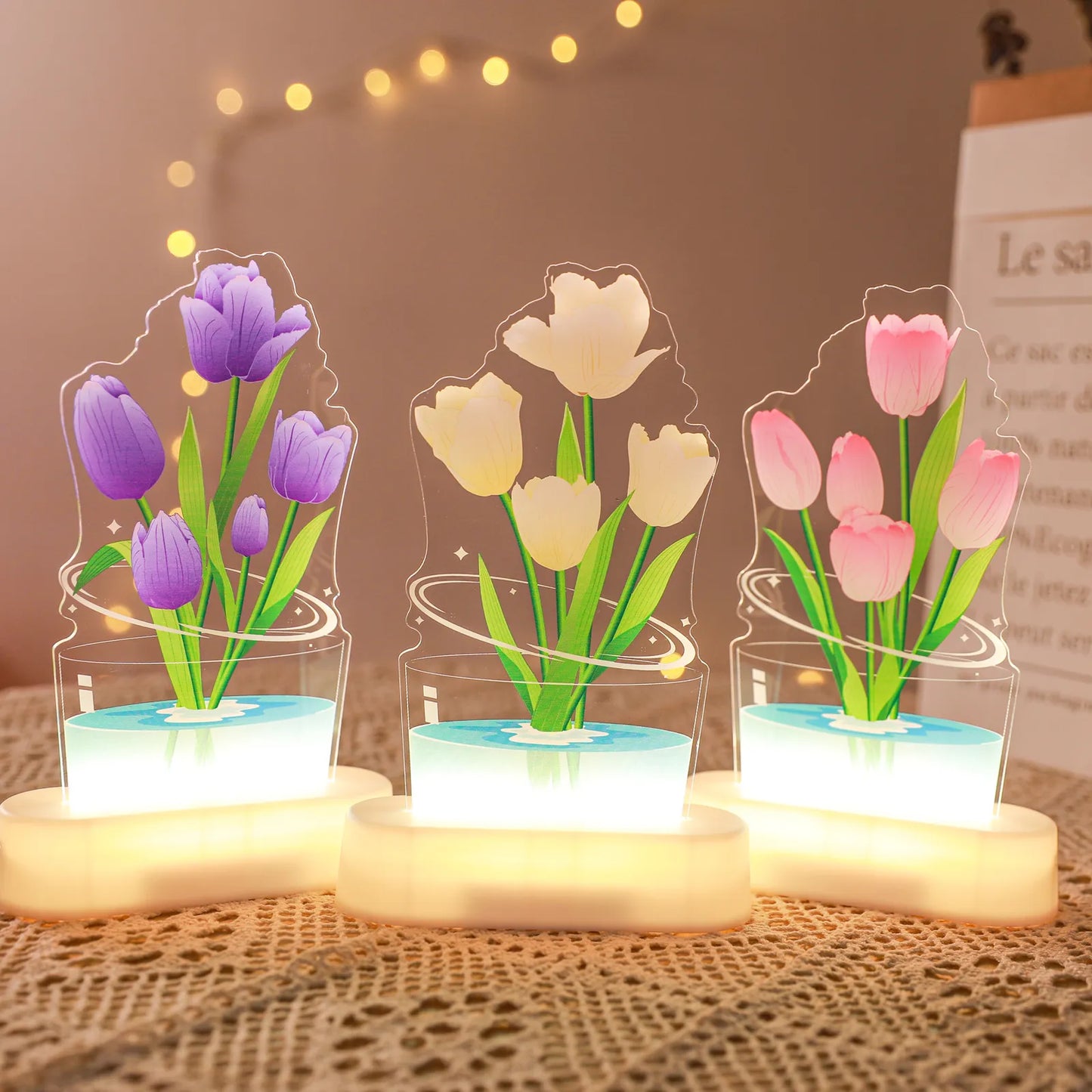 UV Color Printing Tulip Light Ornaments